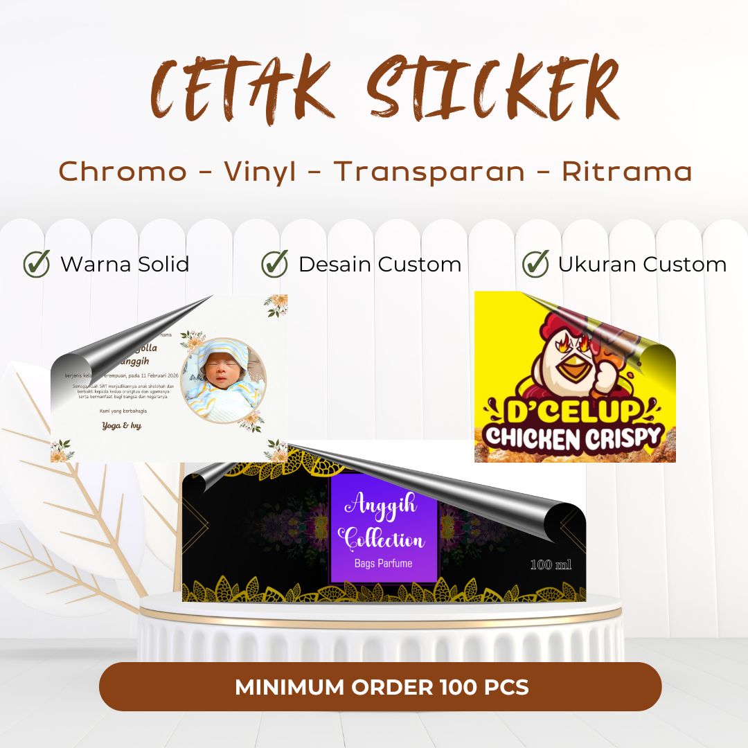 Desain + Cetak Sticker